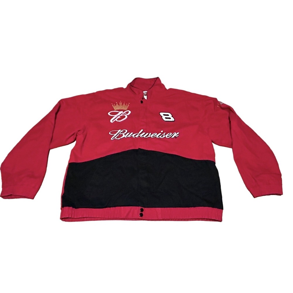 Budweiser‎ Dale Earnhardt Jr Vintage Y2K NASCAR Racing Jacket Winner Circle XXL